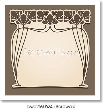 362x382 Vector Art Nouveau Frame, Art Print Barewalls Posters Prints