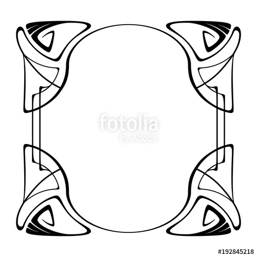 500x500 Vector Art Nouveau Frame Stock Image And Royalty Free Vector