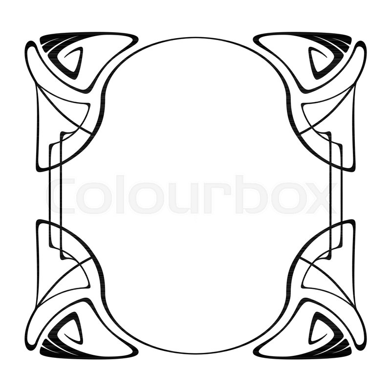 800x800 Vector Art Nouveau Vintage Frame For Stock Vector Colourbox
