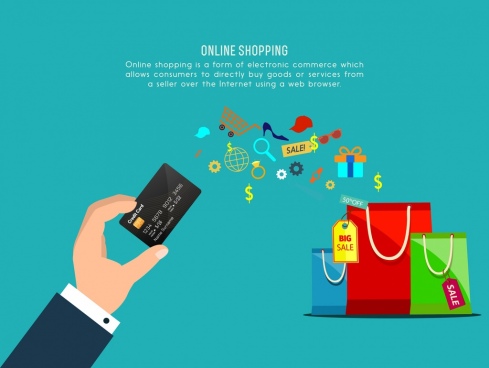 489x368 Online Shopping Free Vector Download