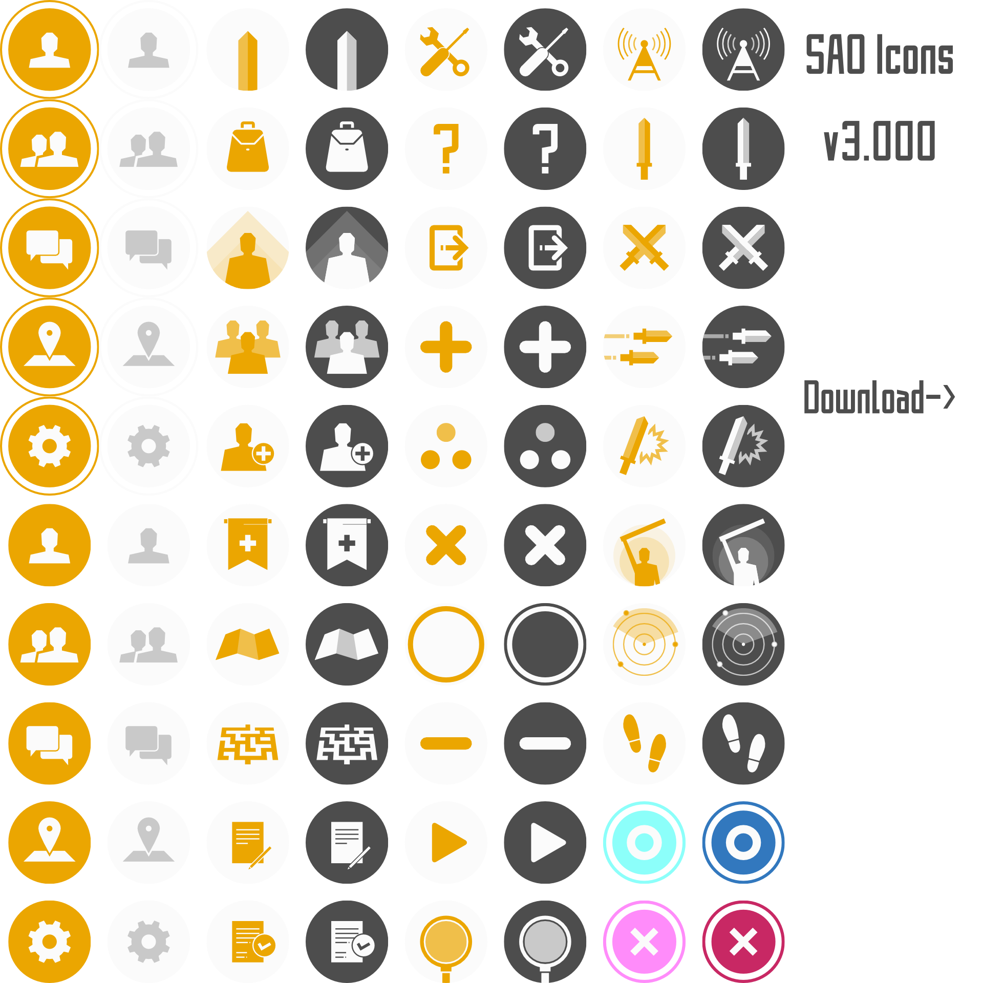 1920x1920 Sword Art Online Vector Ui And Icons