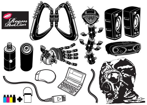 600x430 Black White Vector Pack Download Free Vector Art Free Vectors