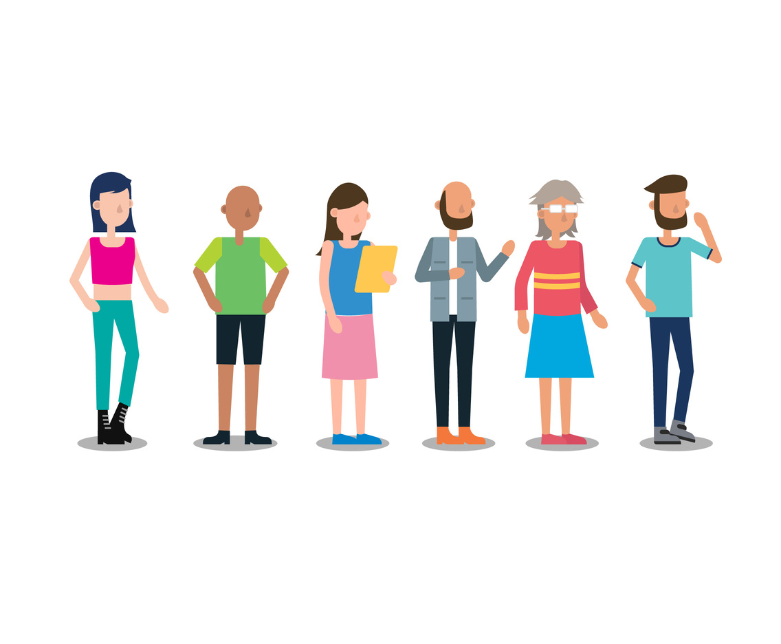 1136x936 Group Of People Vector Vector Art Graphics