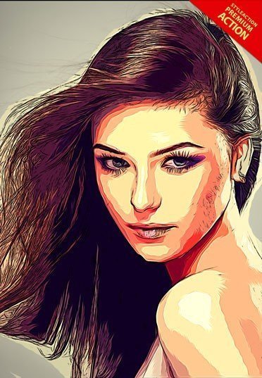 Vector Art Photoshop Action 372x537 Vector Art Photoshop Action