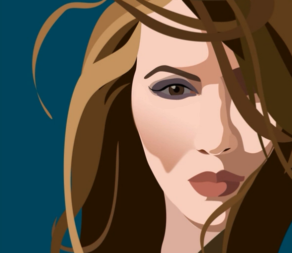 Vector Art Portrait In Photoshop 583x505 Vector Art Portrait In Photoshop
