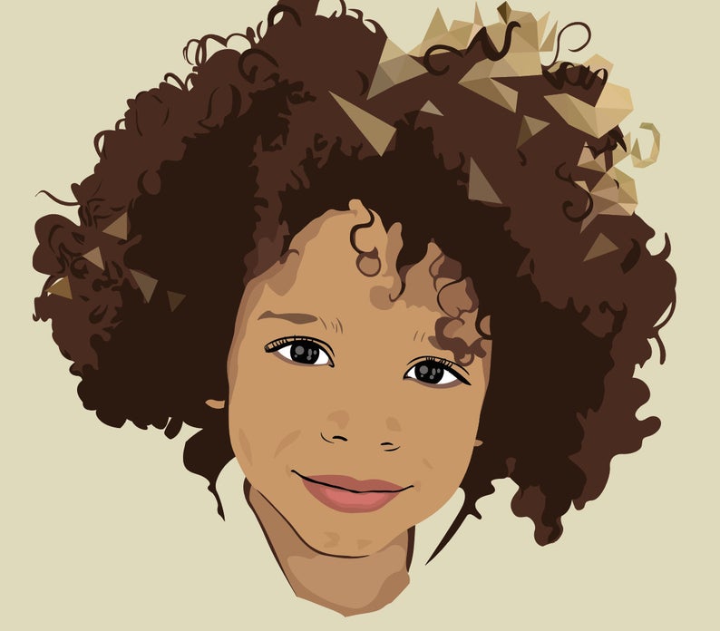 794x696 Custom Baby Child Portrait Vector Art Etsy