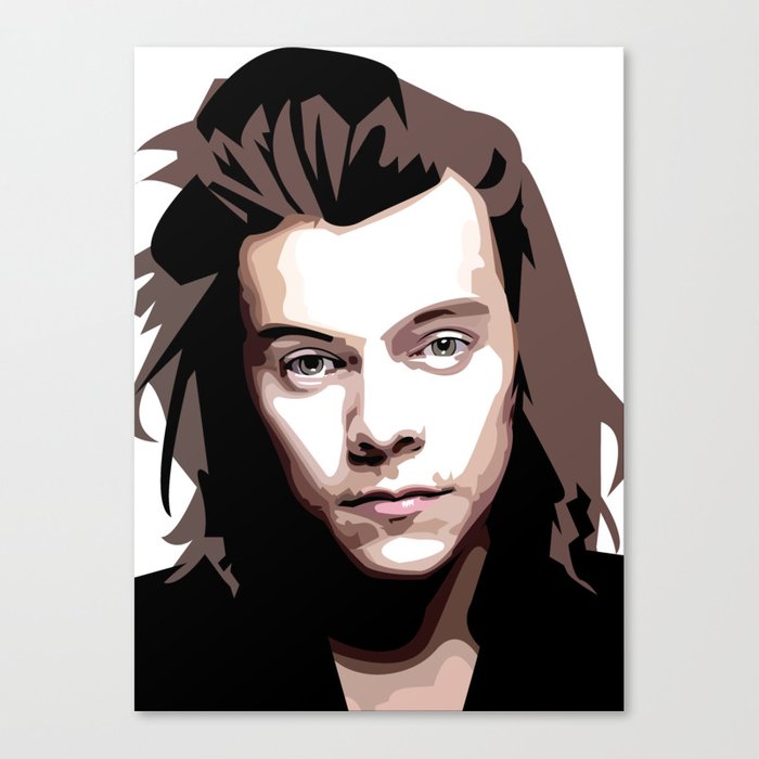 700x700 Harry Styles Vector Portrait Canvas Print