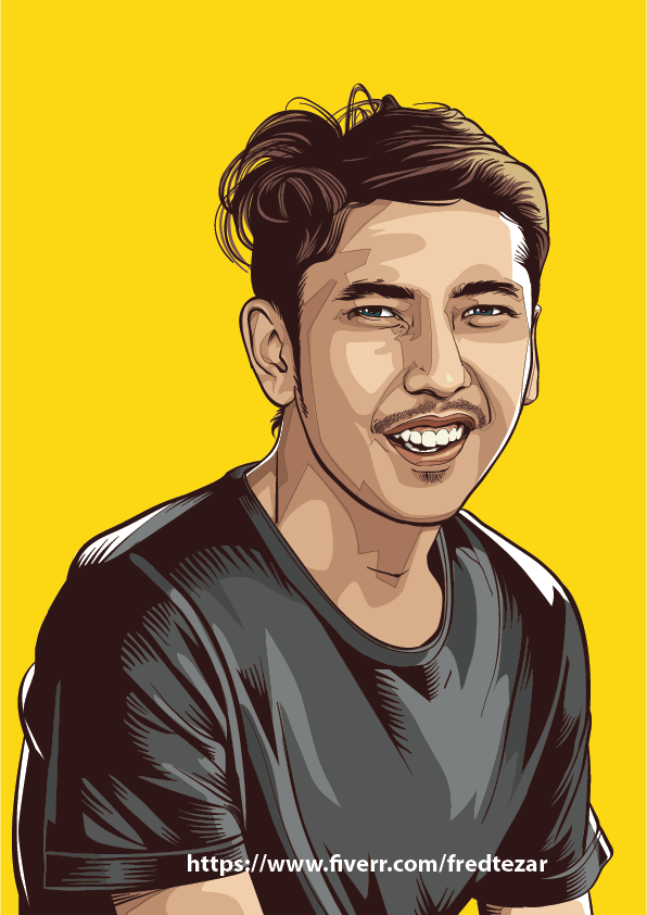 596x842 Make Spectacular Decorative Vector Portrait Vector Fortofolio