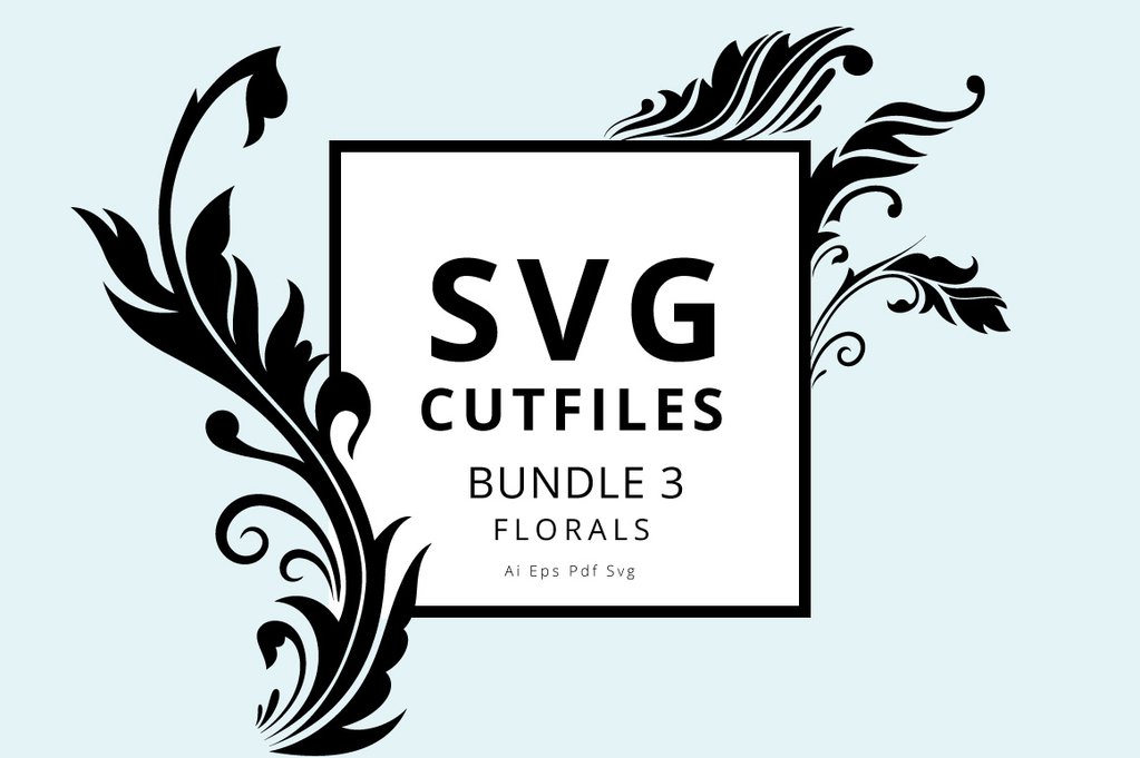 1023x681 Florals Cutfiles Bundle Pack Of Vector Graphic Shapes Vecras