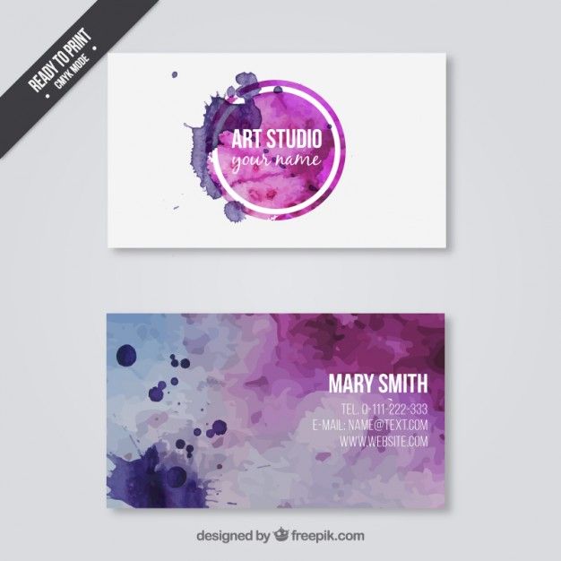 626x626 Business Card For Art Studio Free Vector G Business Card Art
