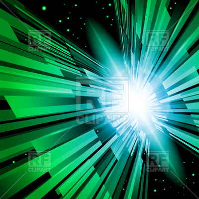 400x400 Abstract Radiance, Green Flash And Torrent Vector Image