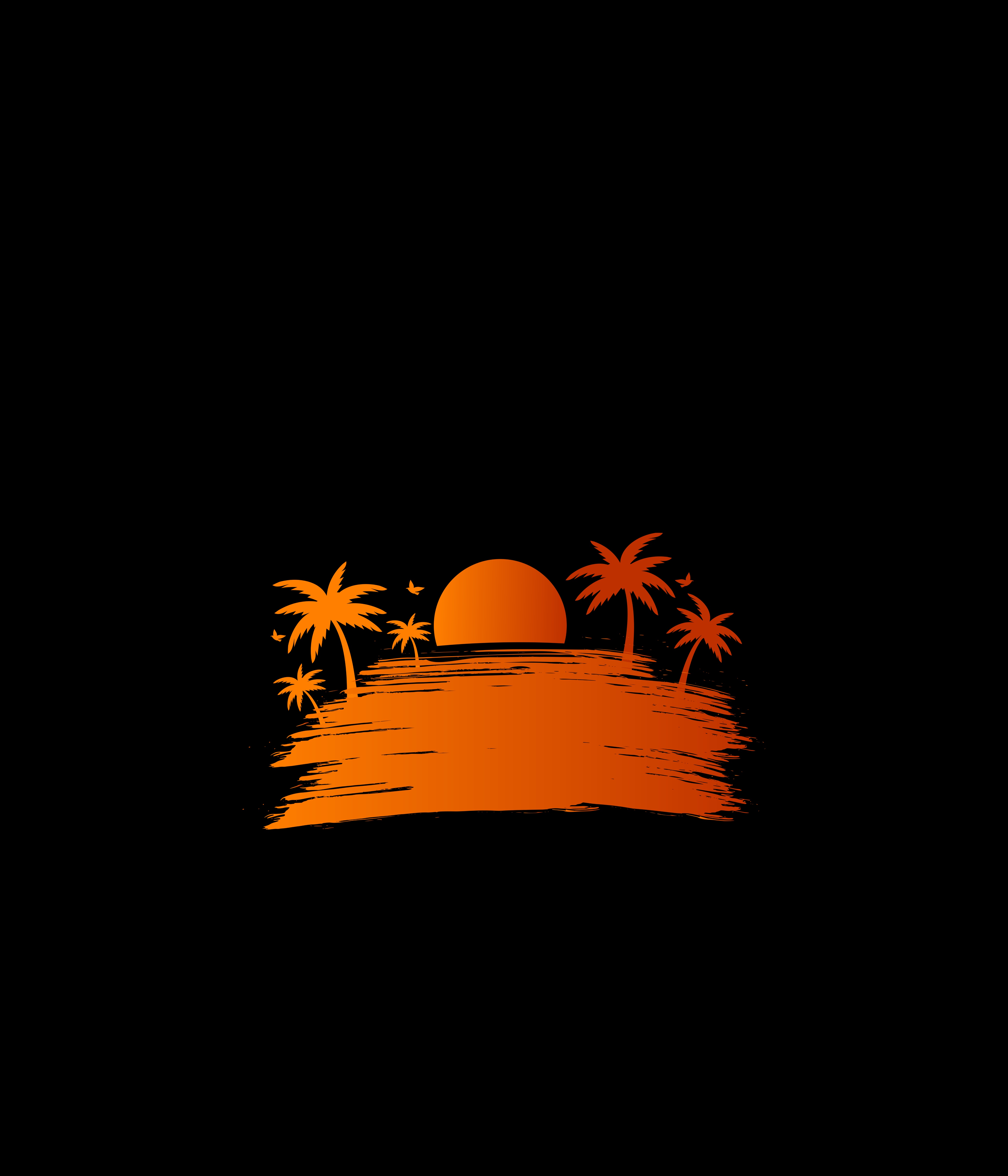 4629x5401 Download Wallpaper Palm, Sunset, Vector, Art, Sun Hd