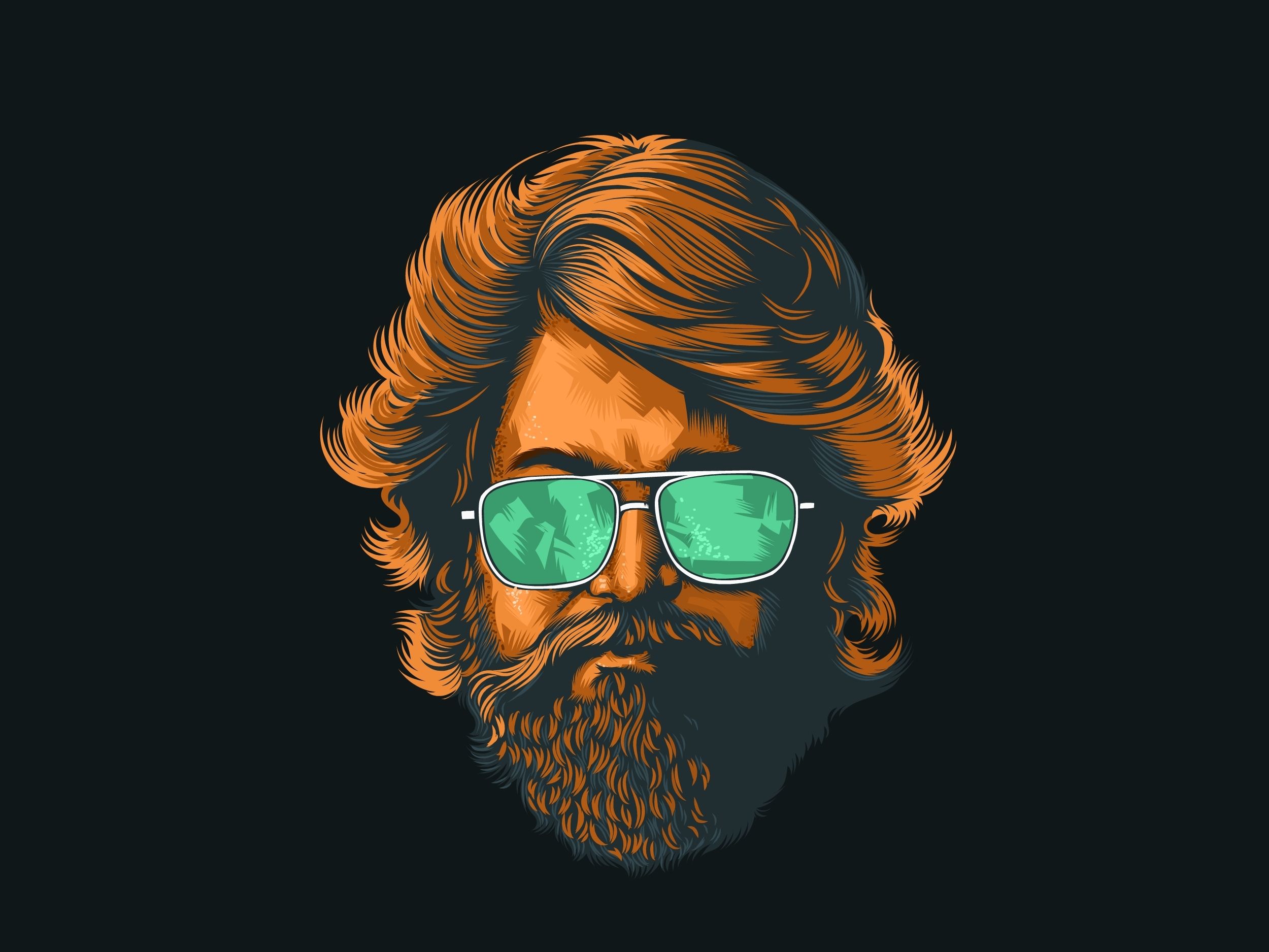 2500x1875 Kgf Saratm In Beard Art, Movie Poster Art, Cartoon