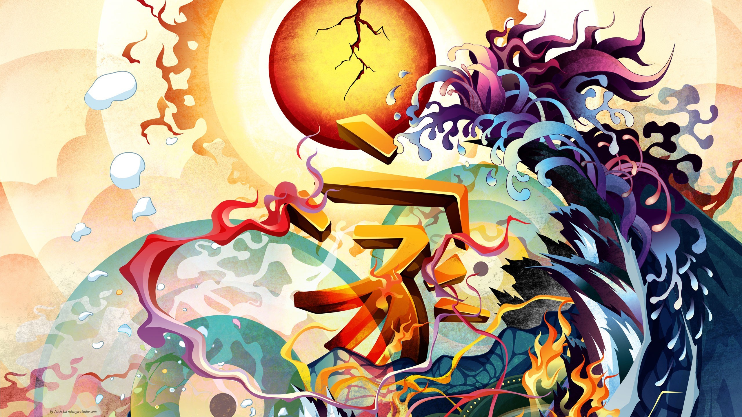 2560x1440 Wallpaper Px, Abstract, Japanese, Vector Art