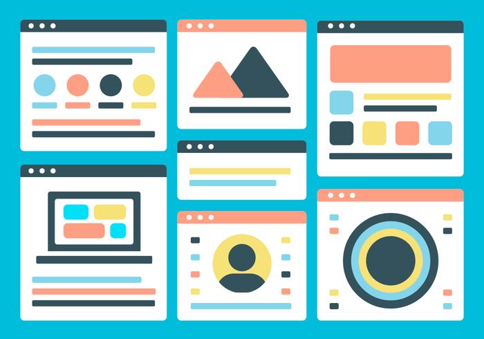 700x490 Free Flat Website Layout Vector Background Two