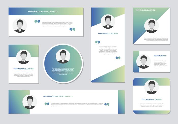 700x490 Website Testimonials Box Template Vector