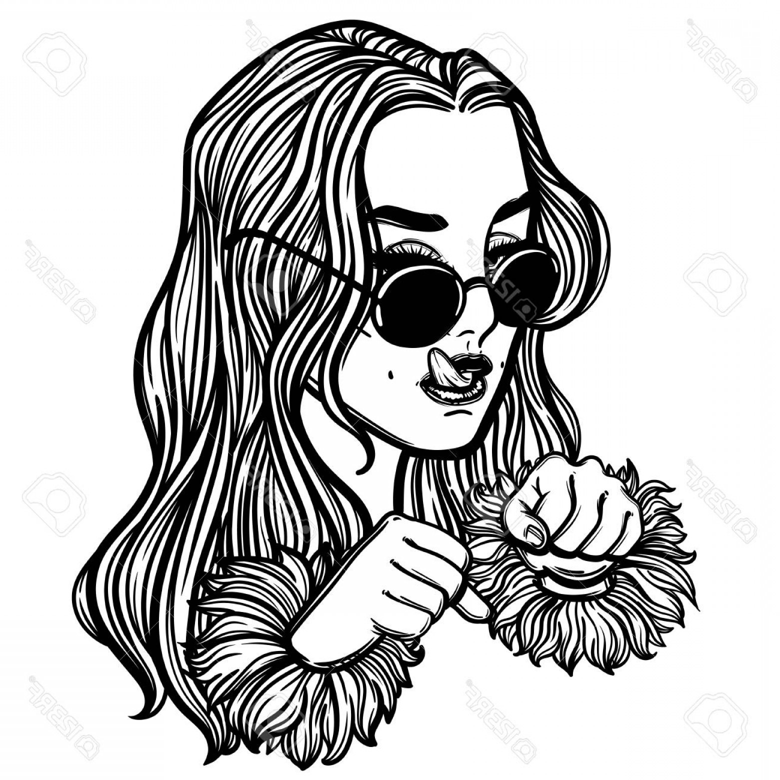 1560x1560 Photostock Vector Cute Vector Art Card With Girl Fashion Woman