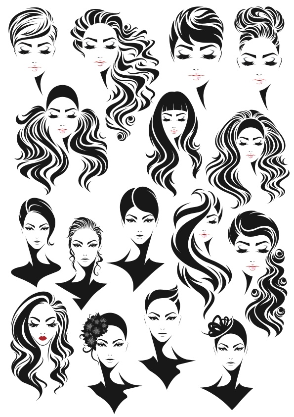 595x842 Woman Face Silhouette Vector Art Free Vector Download In Cdr