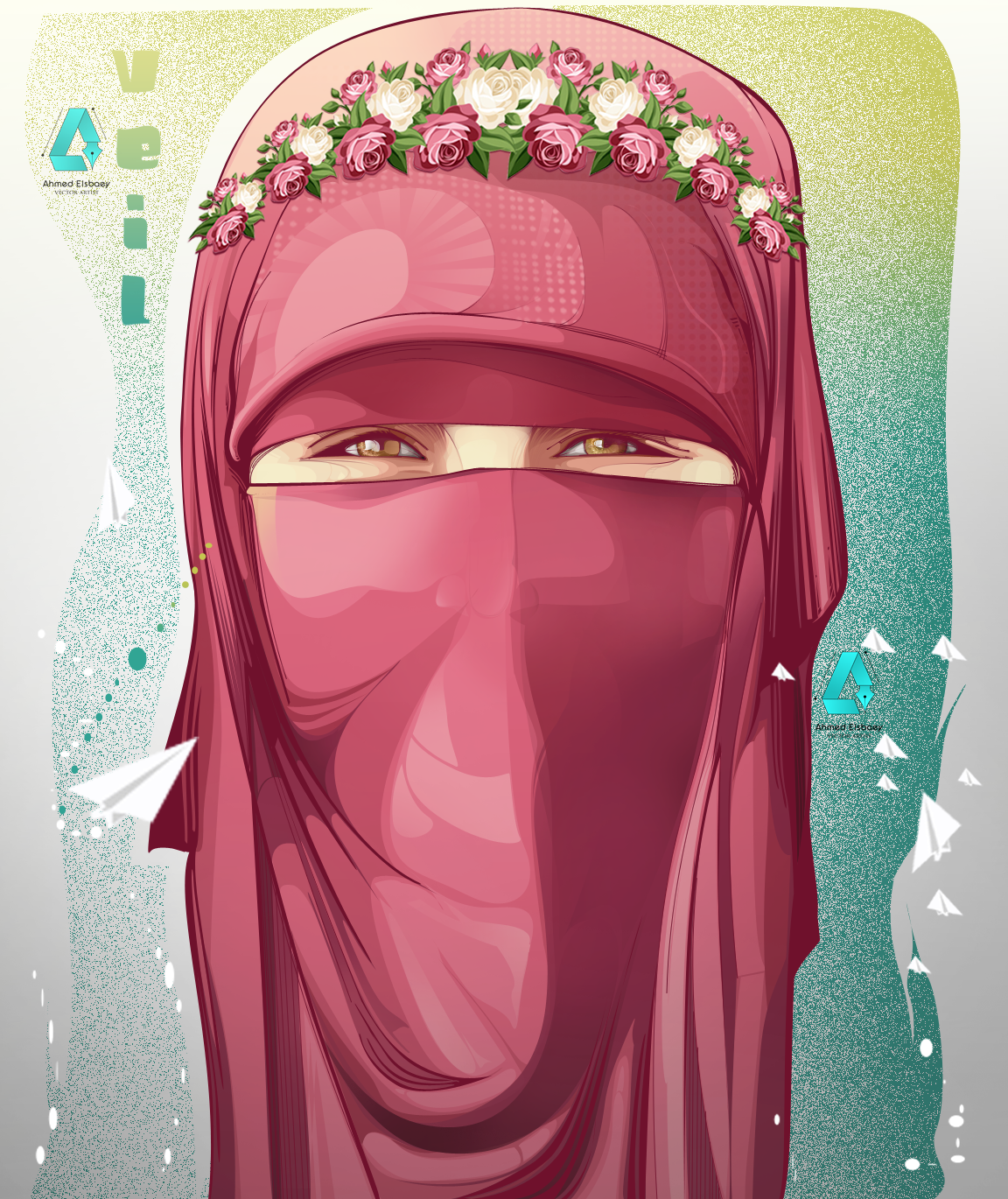 1152x1370 Veiled Woman Vector Art On Behance