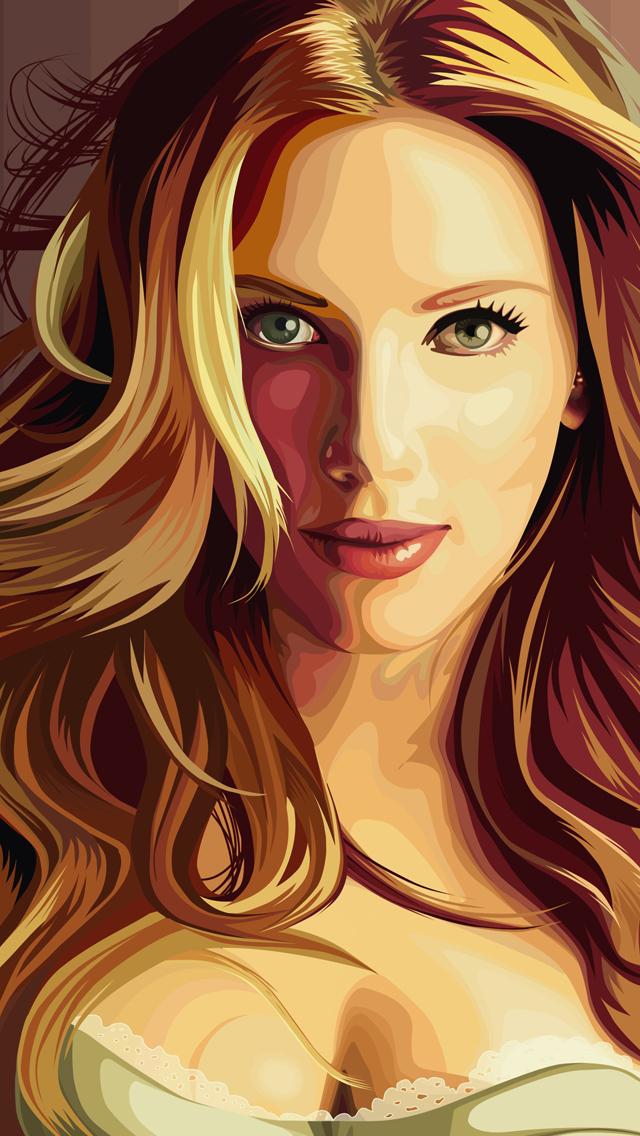 640x1136 The Iphone Wallpapers Scarlett Johansson Vector Art