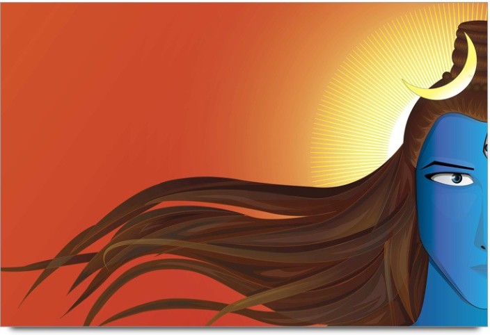 Lord Shiva Minimal Vector Artwork Design Laminated Poster Paper 704x482 Lord Shiva Minimal Vector Artwork Design Laminated Poster Paper