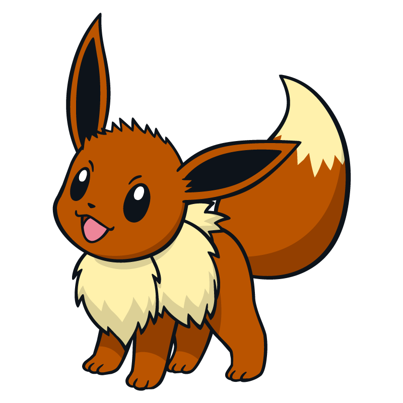 800x800 Eevee Pokemon Character Vector Art Free Vector Silhouette