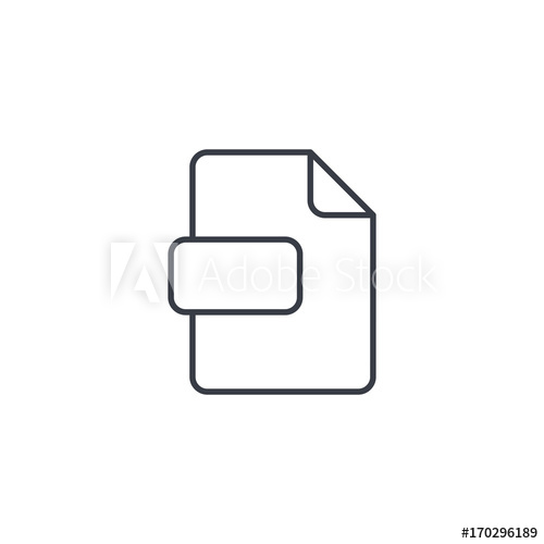 Format, Document Thin Line Icon Linear Vector Illustration 500x500 Format, Document Thin Line Icon Linear Vector Illustration