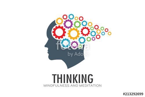 500x334 Thinking Brain Imagination Logo Vector Illustration Stock Image