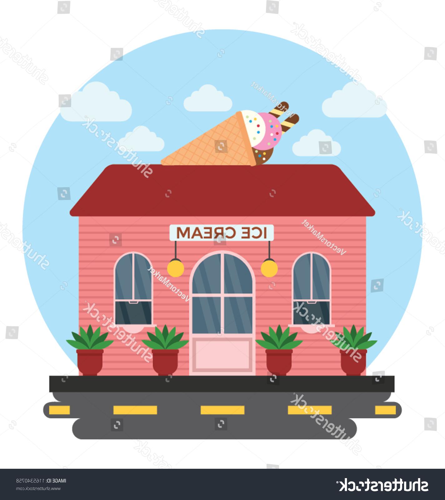 1425x1600 Top Ice Cream Parlor Building Vector Free Vector Images Design