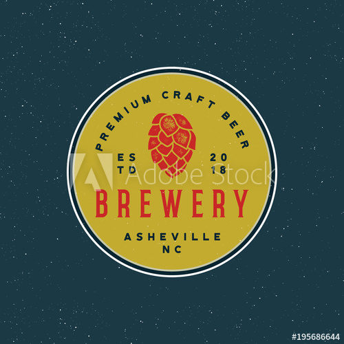 500x500 Vintage Brewery Logo Retro Styled Beer Emblem Vector