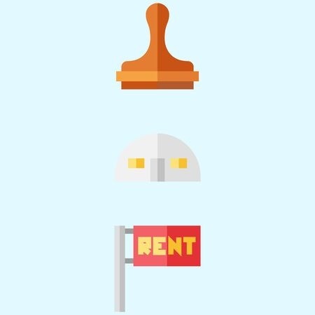 450x450 Icons About Real Assets With For Rent, Store House And Paper Work