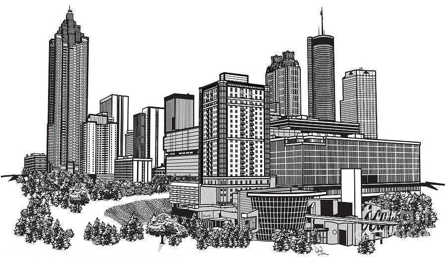 900x519 Atlanta Georgia Vector Drawing