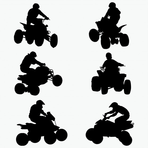 626x626 Atv Silhouettes Vector Premium Download