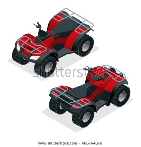 450x470 Quad Bike Atv Isometric Vector Illustration