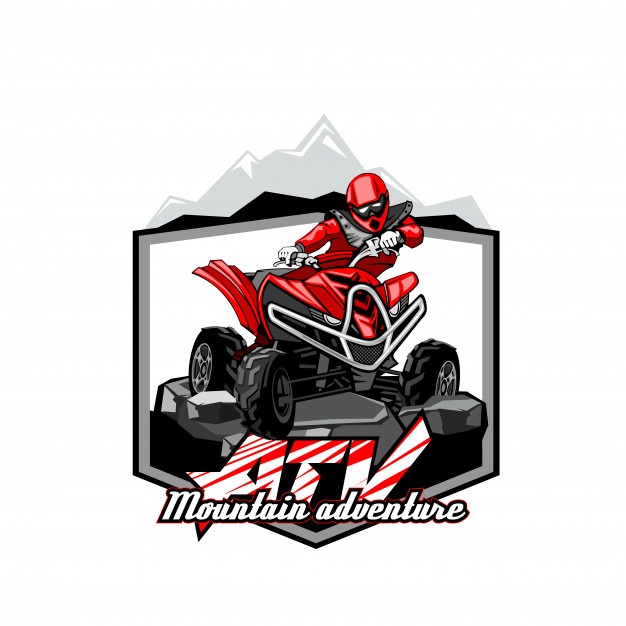 626x626 Quad Bike Off Road Atv Logo Mountain Adventure Vector Premium