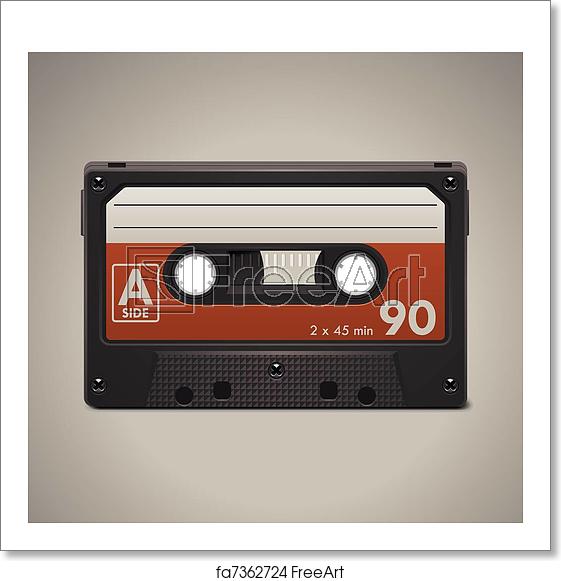 561x581 Free Art Print Of Vector Audio Cassette Tape Xxl Icon Retro Audio