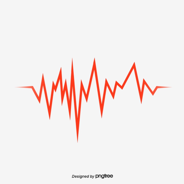 640x640 Red Audio Line, Line Vector, Vector Red