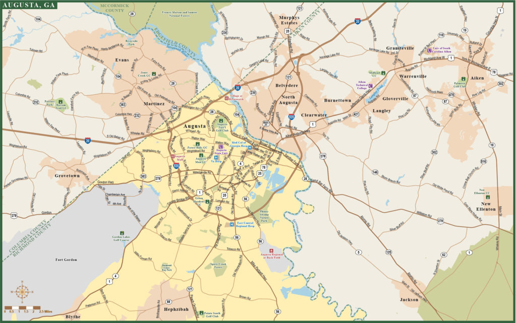1024x641 Augusta Metro Map Digital Vector Creative Force