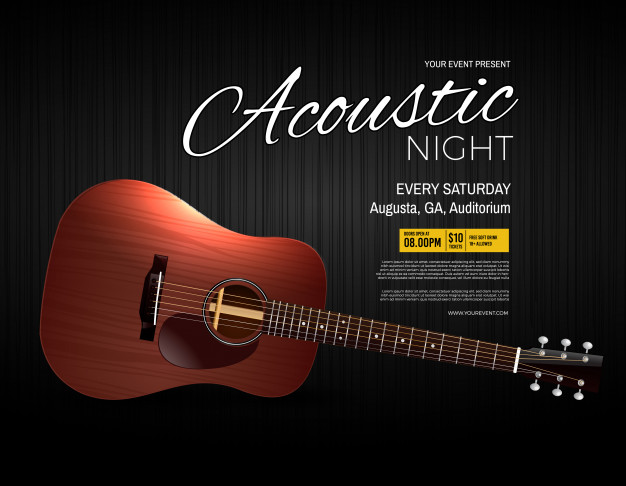 626x486 Acoustic Night Live Performance Event Poster Vector Premium Download