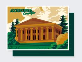 261x200 Augusta Georgia Postcard Vector