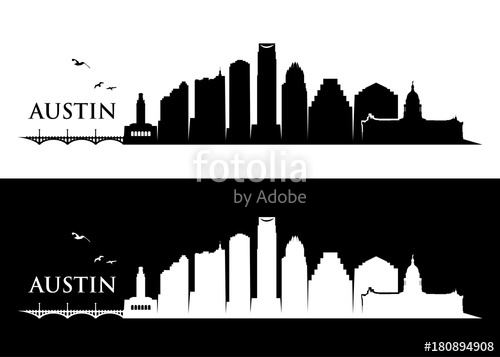 500x357 Austin Skyline Stock Image And Royalty Free Vector