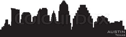 480x141 Vector Of 'austin, Texas Skyline Detailed Vector Silhouette'
