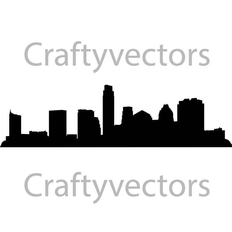 794x794 Austin Skyline Vector Etsy