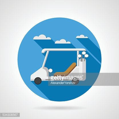 416x416 Icono De Golf Auto Vector Plano Premium Clipart