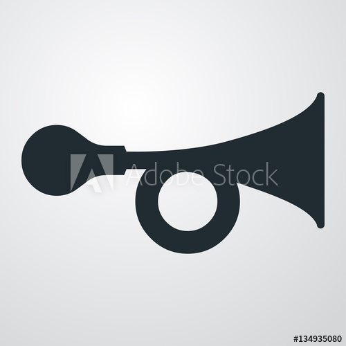 500x500 Icono Plano Bocina En Fondo Degradado