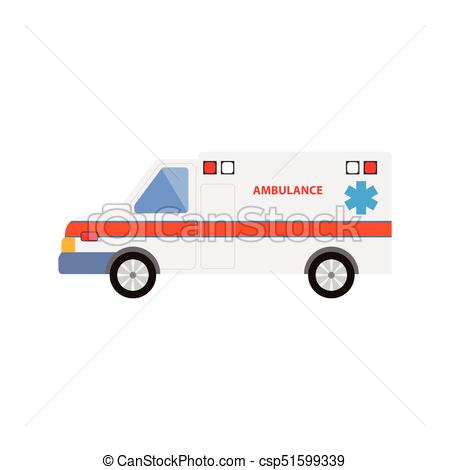 450x470 Plano, Emergencia, Coche, Vector, Ambulancia, Caricatura Plano