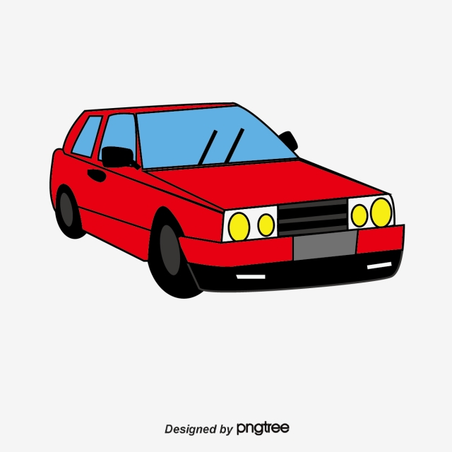 640x640 Simple Plano Plano Rojo Auto Vector Elements, Cartel, Plano, Auto