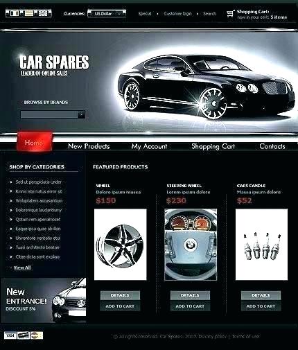 430x505 Auto Sales Website Design Online Car Template Automotive New