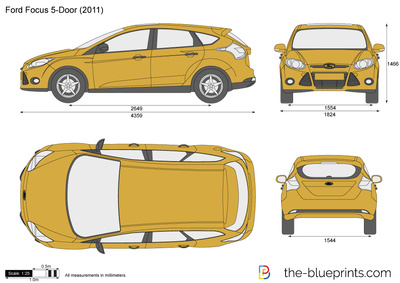 400x283 Ford Focus Door Vector Drawing