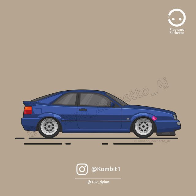 640x640 Vw Corrado Dylan Flat Design Vw Vw Corrado